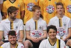 Team photo of clubmates in club jerseys