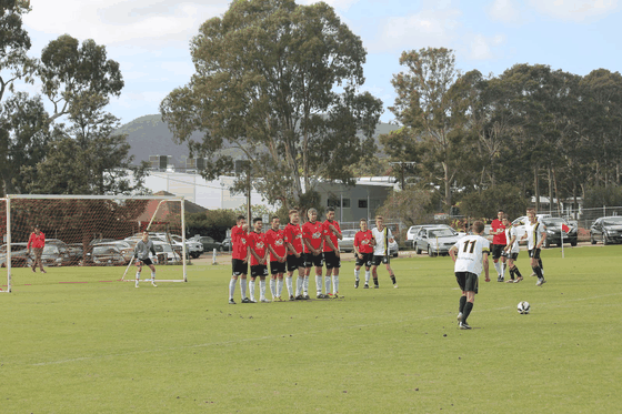 Sequence of the free-kick from the frame-by-frame board above
