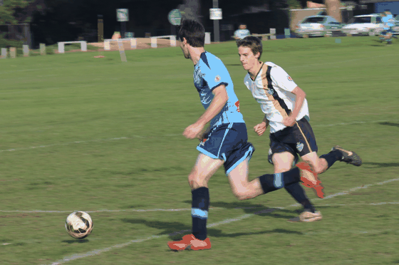 Sequence of a sliding tackle to win back the ball